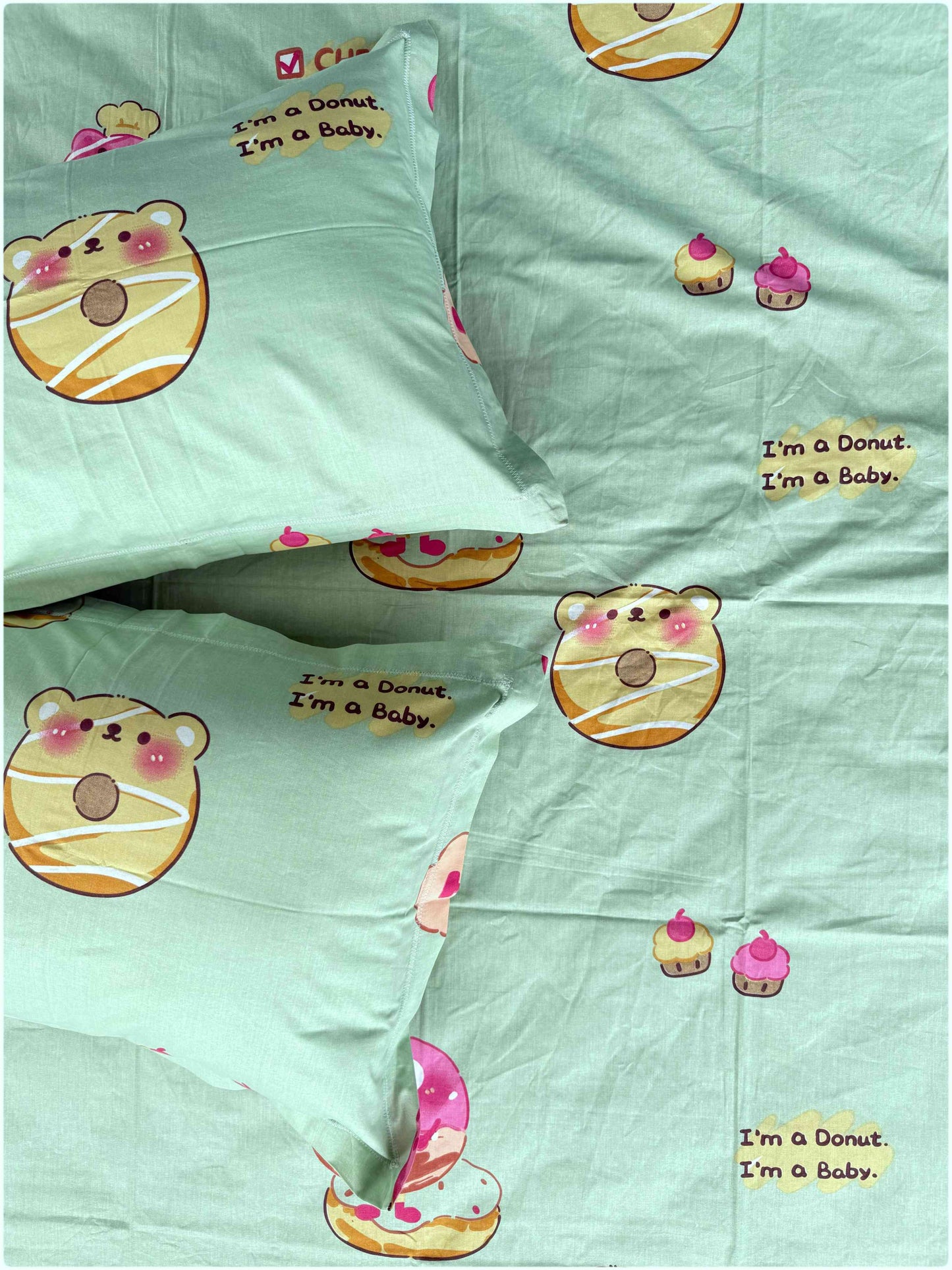 Donut Mint Sweet – Kids Candy Dream Bed Sheet 180 TC