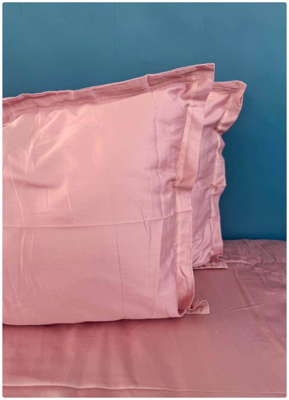 Decaso Solids Bedsheets - Flamingo Pink