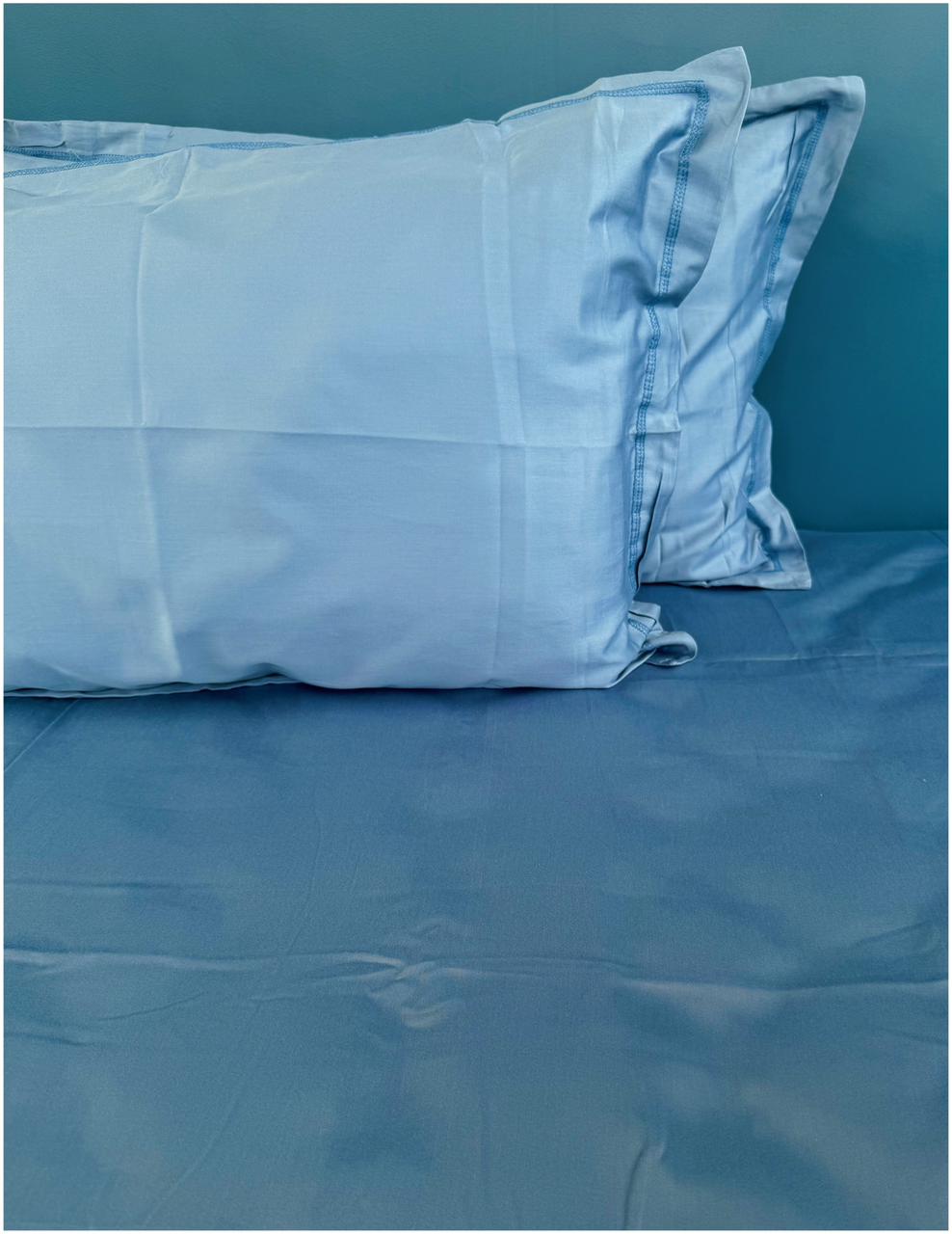 Decaso Solids Bedsheets - Denim Blue