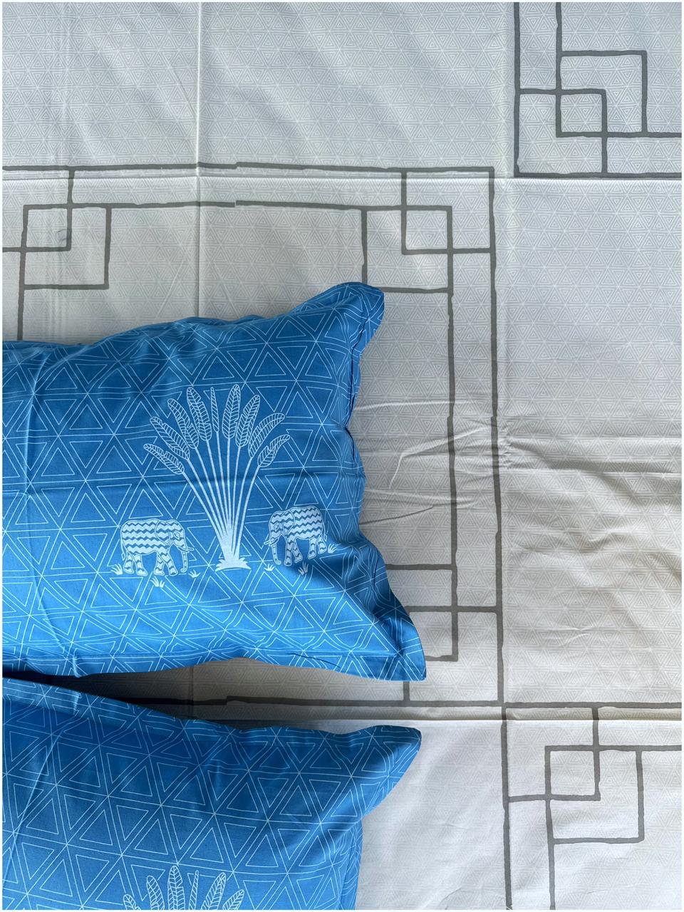 Decaso Ethnic - Light Grey & Blue