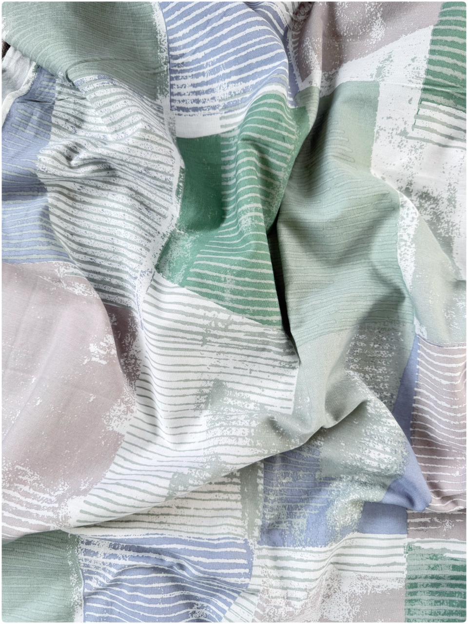 Artistic Brush Sea Green – Premium Bed Sheet Set 300 TC