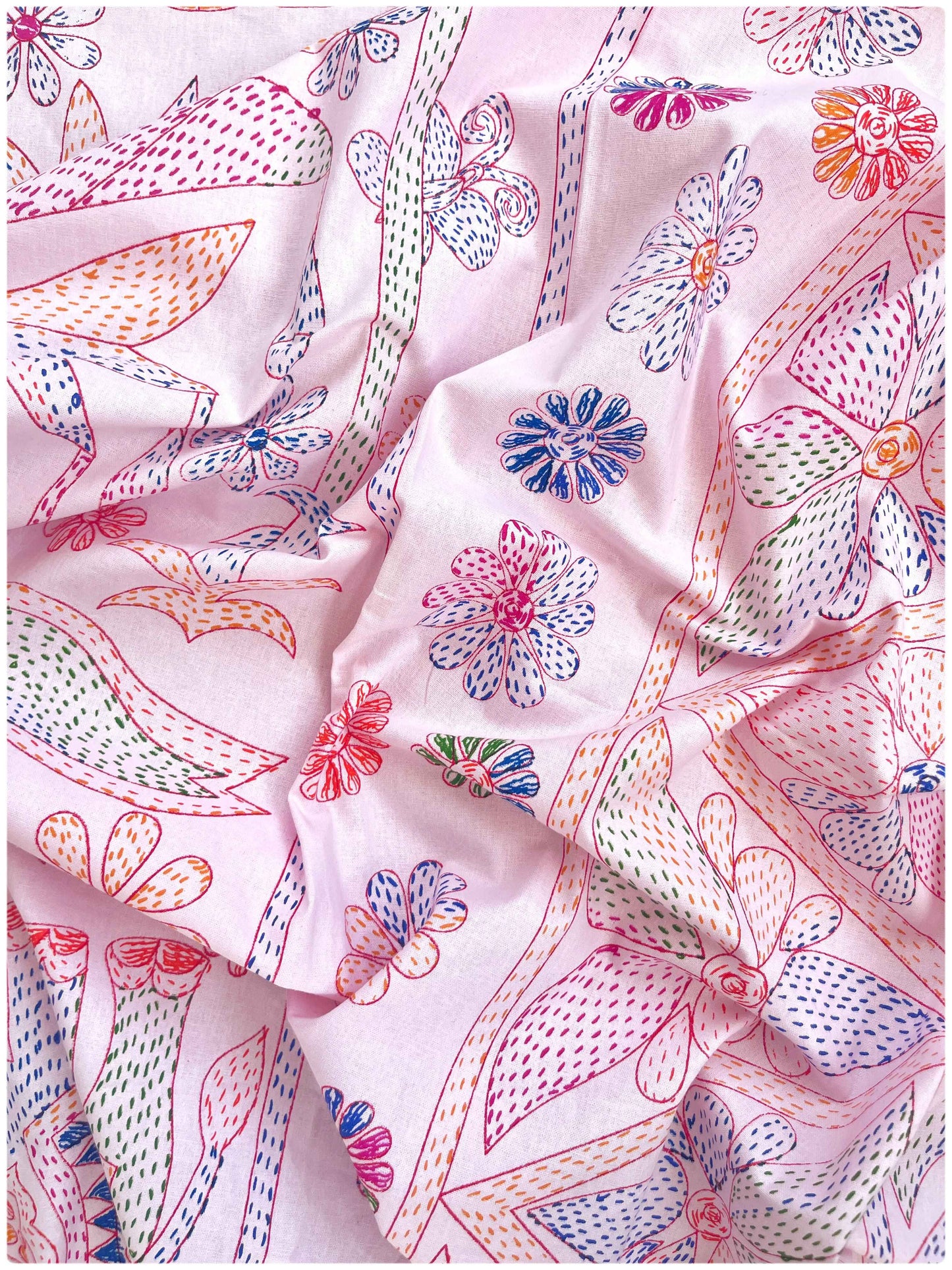 Decaso Embroidery Print - Navy 2
