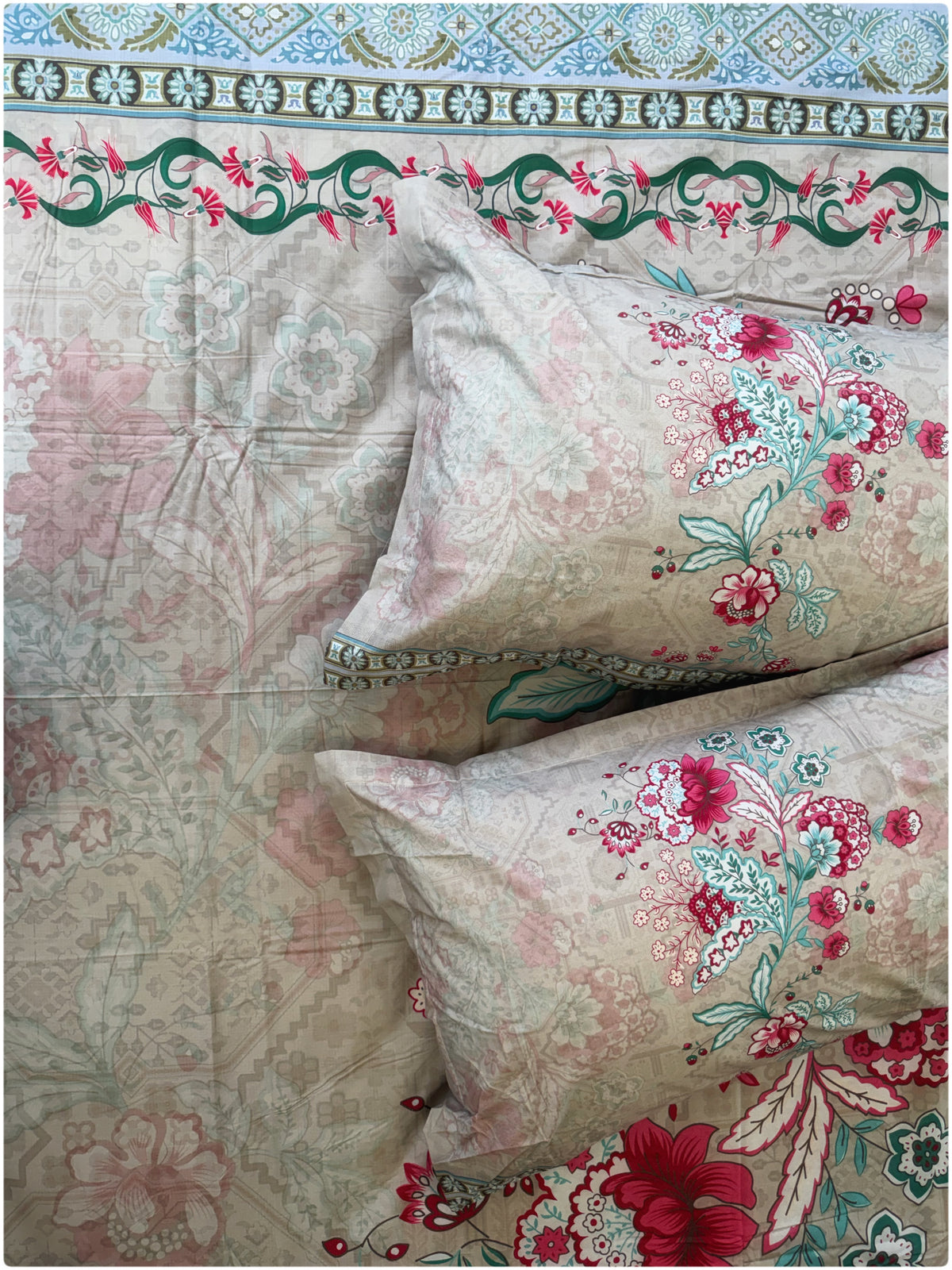 Sandstone Floral Super King Bedsheet