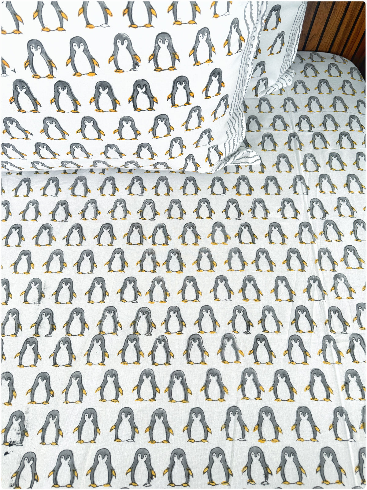 Penguin OG Handblock Kiddoze Bedsheet