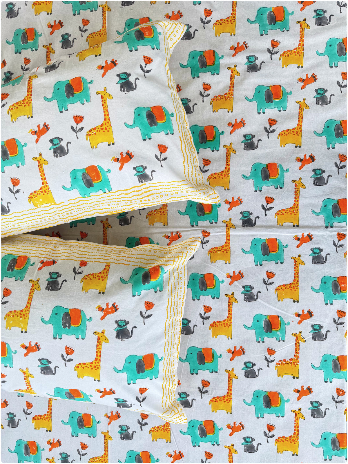 Zoo OG Handblock Kiddoze Bedsheet
