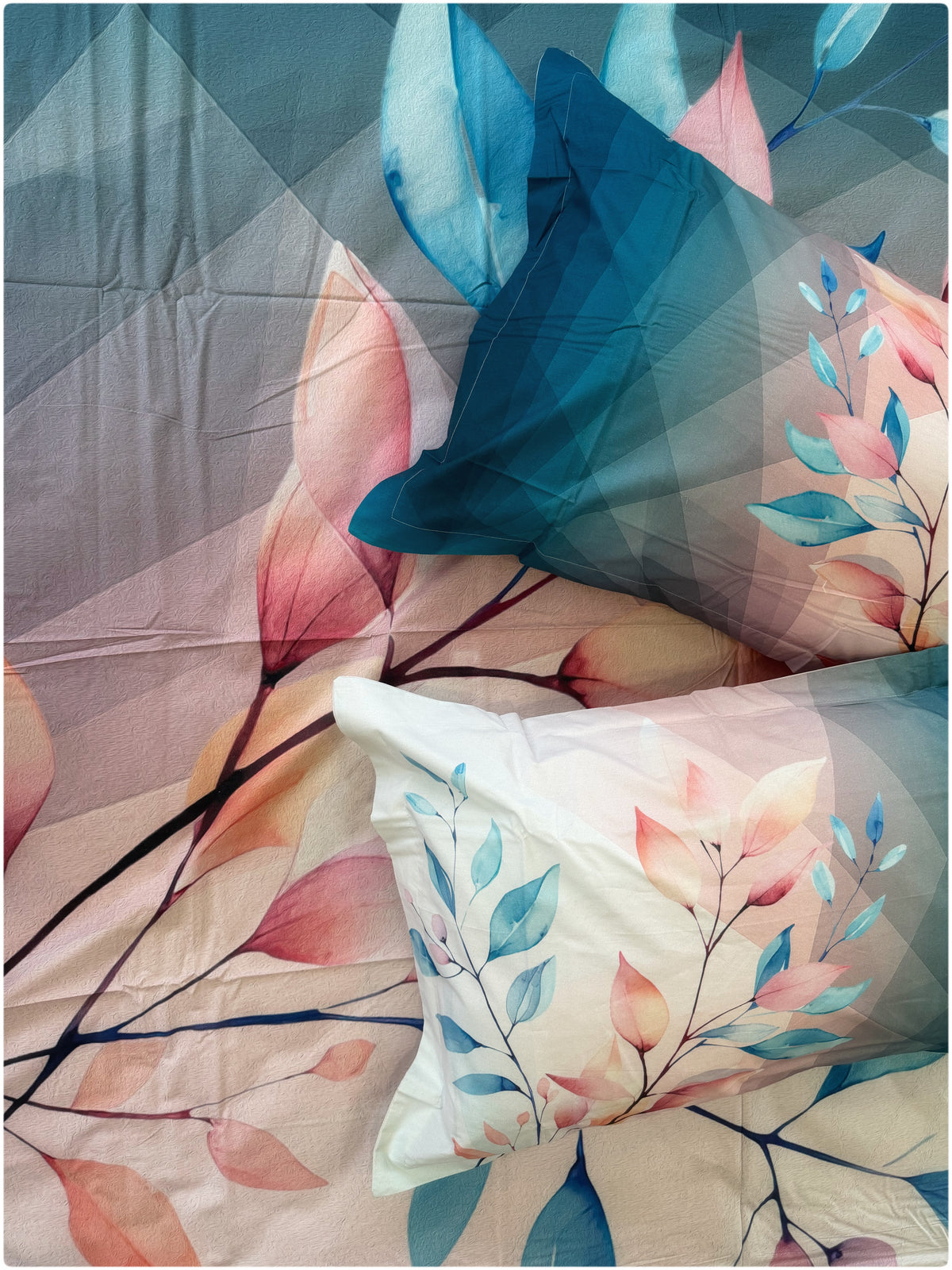 Multicolor Floral Super King Bedsheet