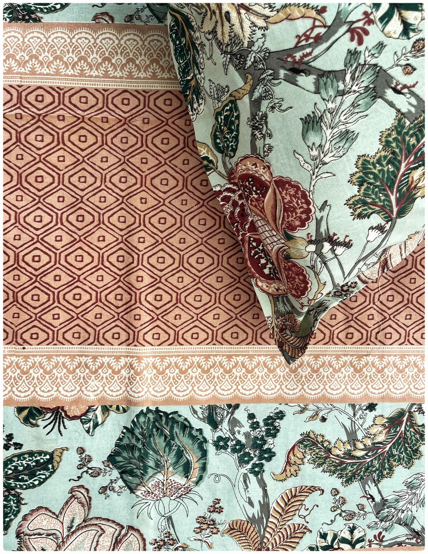 Decaso Florals - Mint & Dusty Rose