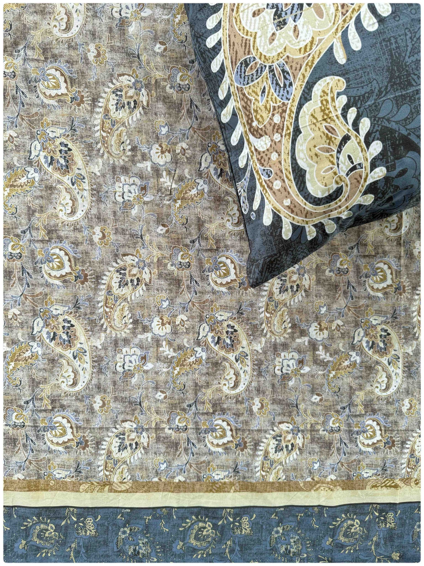 Decaso Paisley - Earthy Brown & Teal