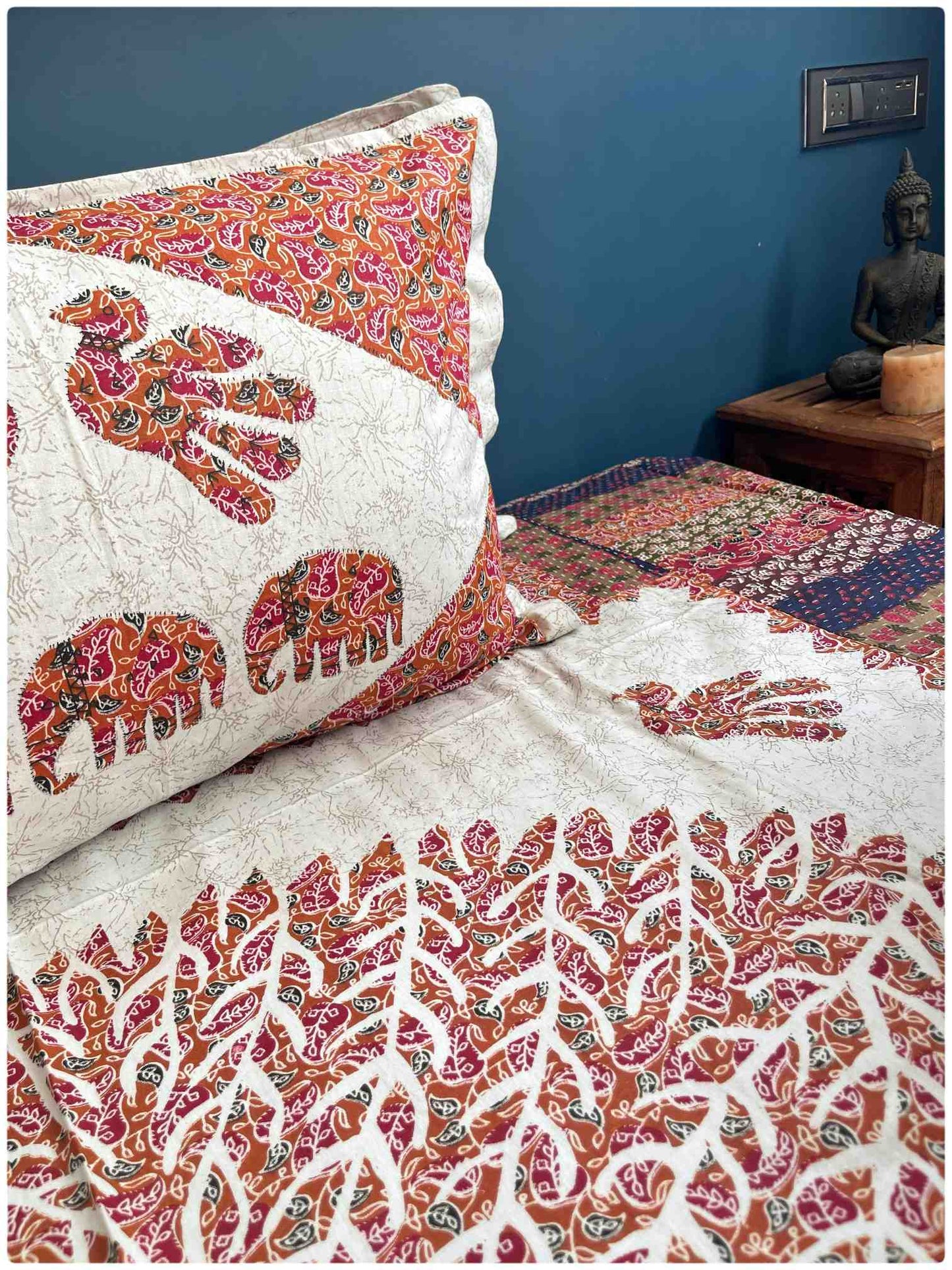 Decaso Ethnic - Orange & Maroon
