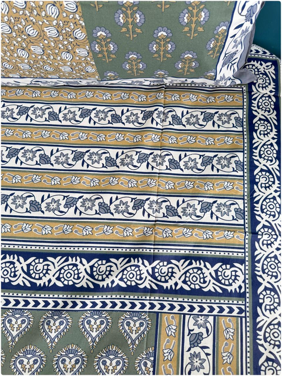 Navy Heritage Traditional Cotton Bedsheet