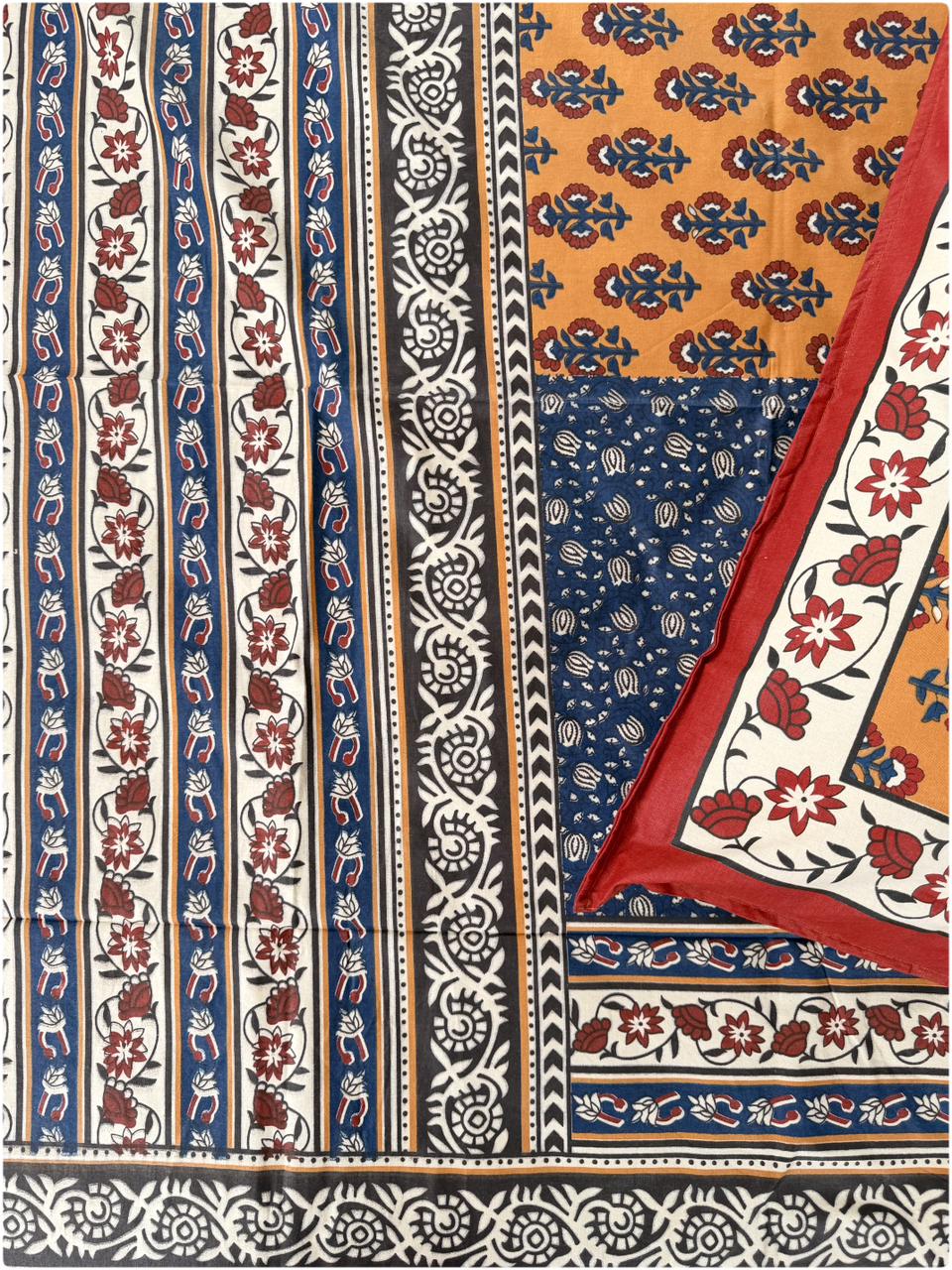 Maroon Mosaic Cotton Single Bedsheet