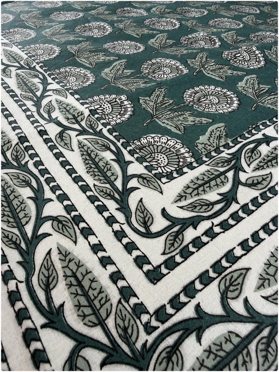 Verdant Forest Premium Ethnic Bedsheet Set