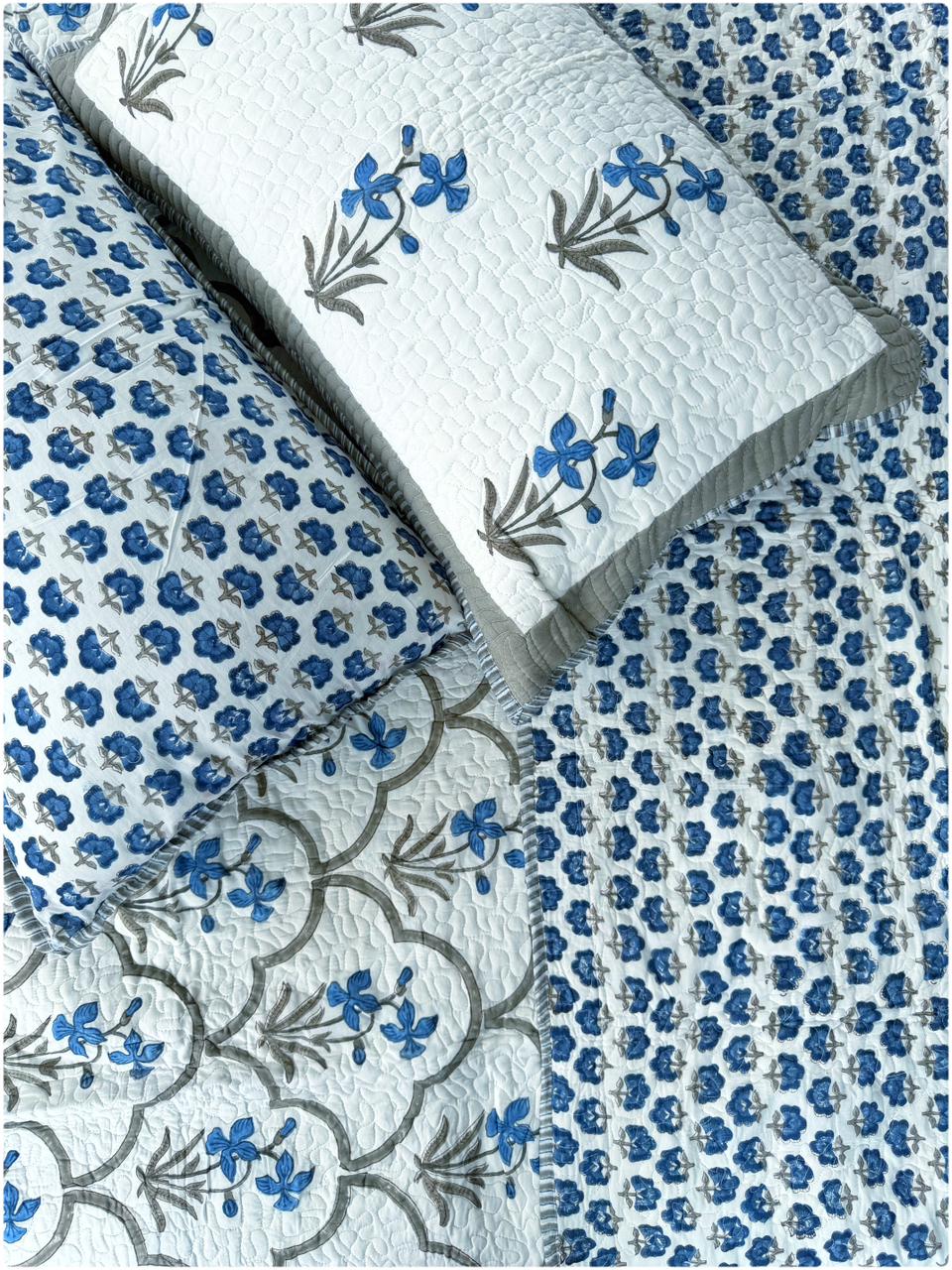 Indigo Whisper Queen Bedcover