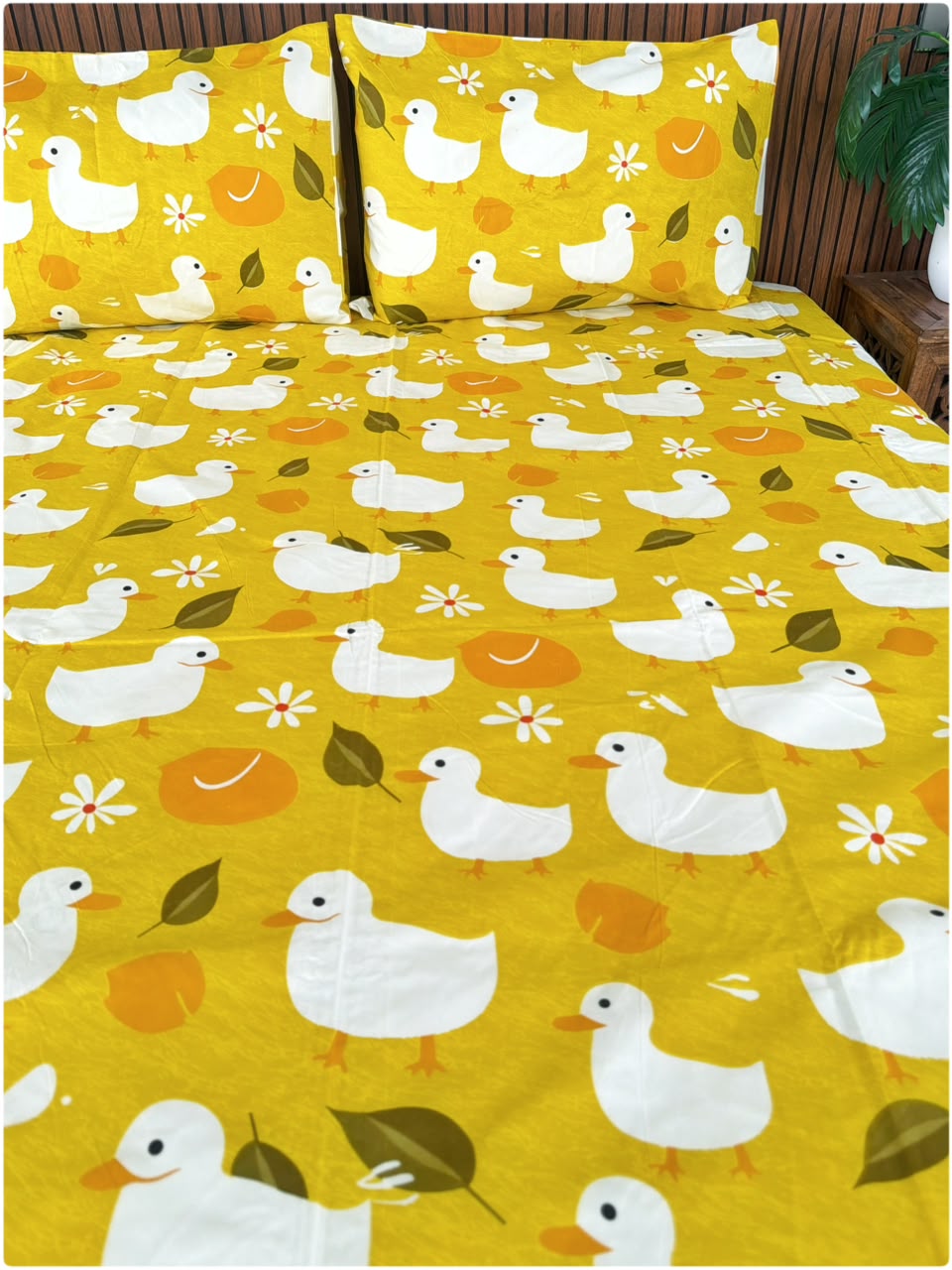 Duck Yellow Printed - Kids Bedsheet