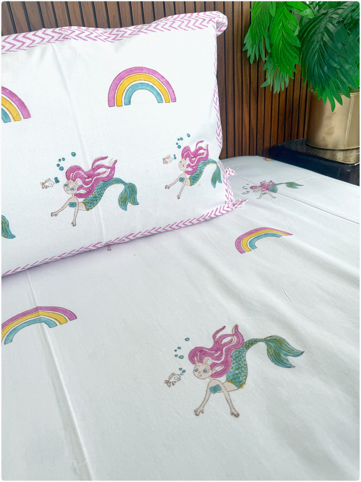 Mermaid OG Handblock Kiddoze Bedsheet