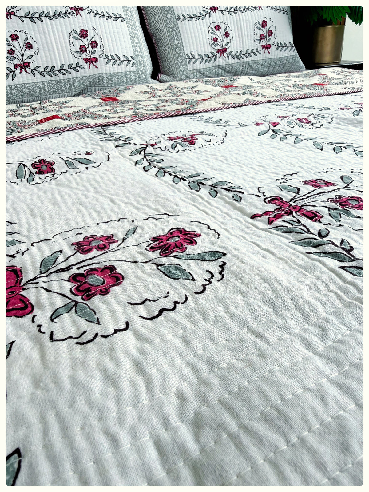 Blush Garden Queen Bedcover