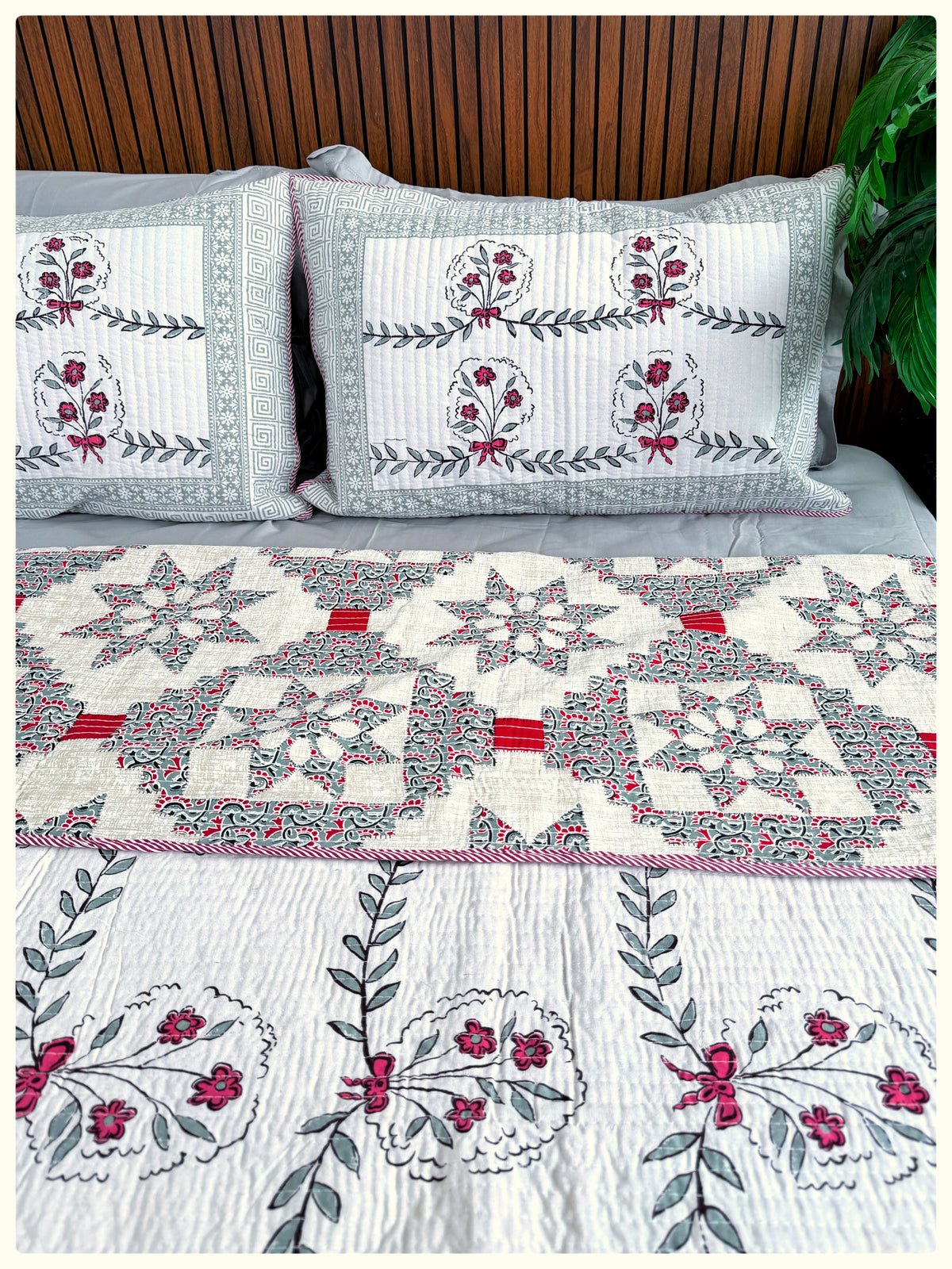 Blush Garden Queen Bedcover