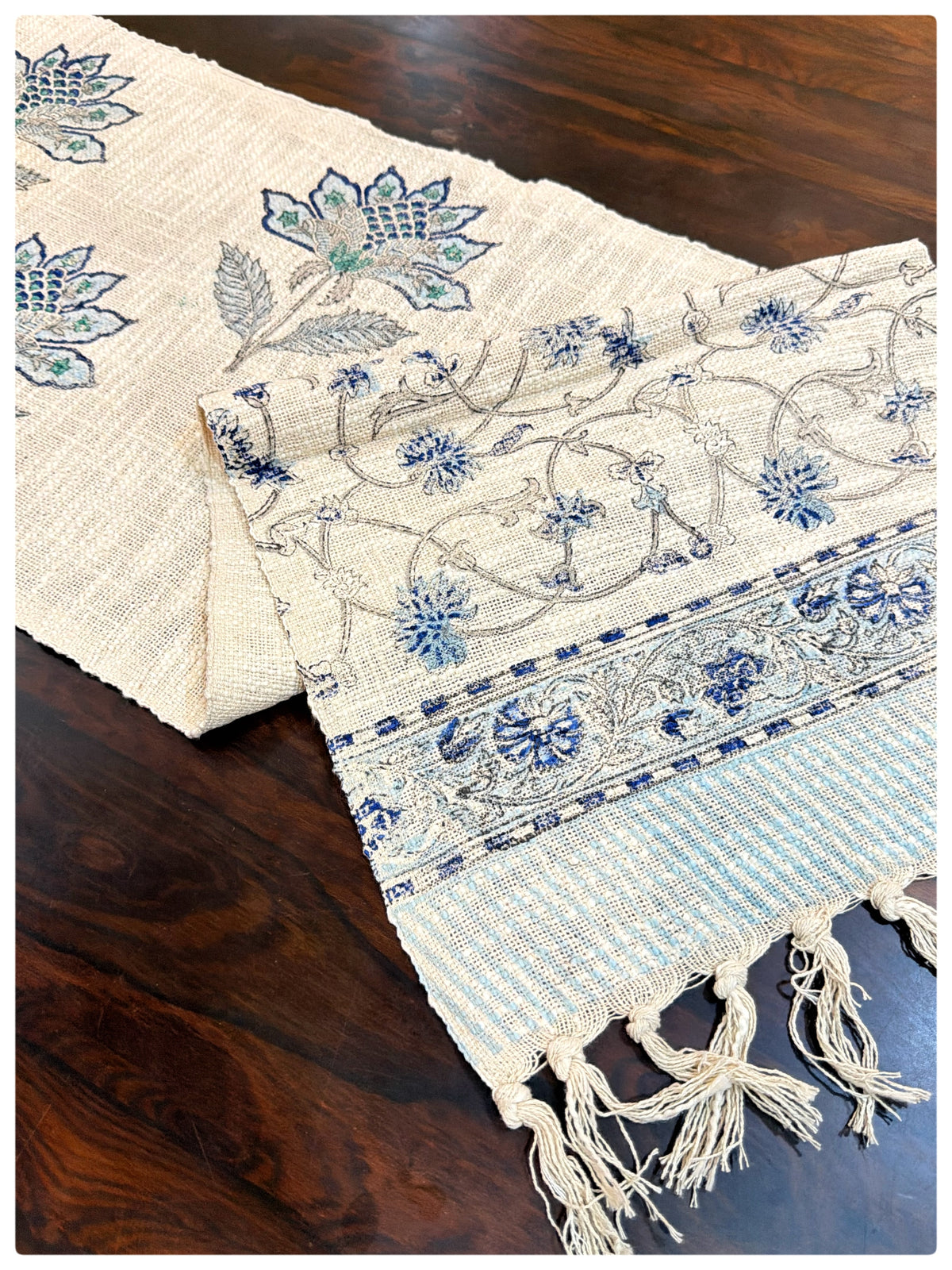 Jute Navy Table Runner – (13 x 72 Inches)