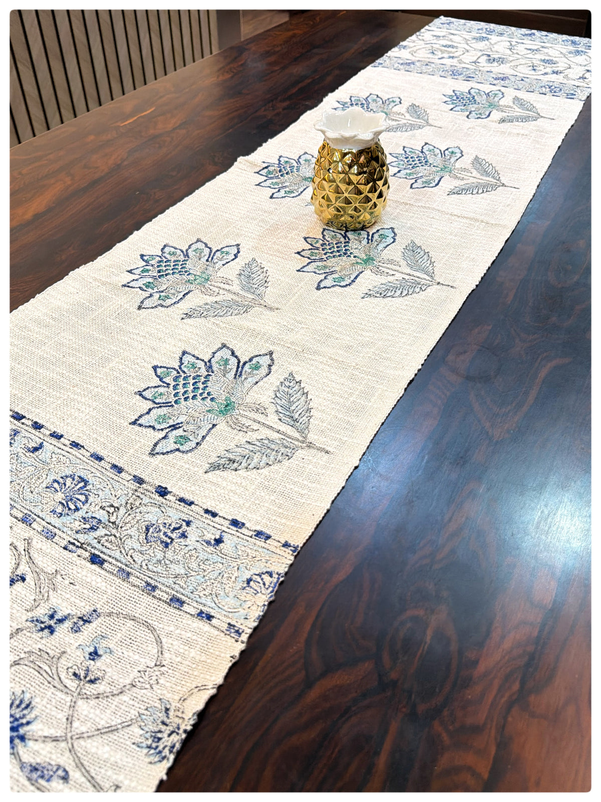 Jute Navy Table Runner – (13 x 72 Inches)