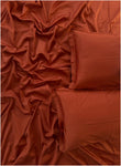 Decaso Solids Bedsheets - Burnt Orange