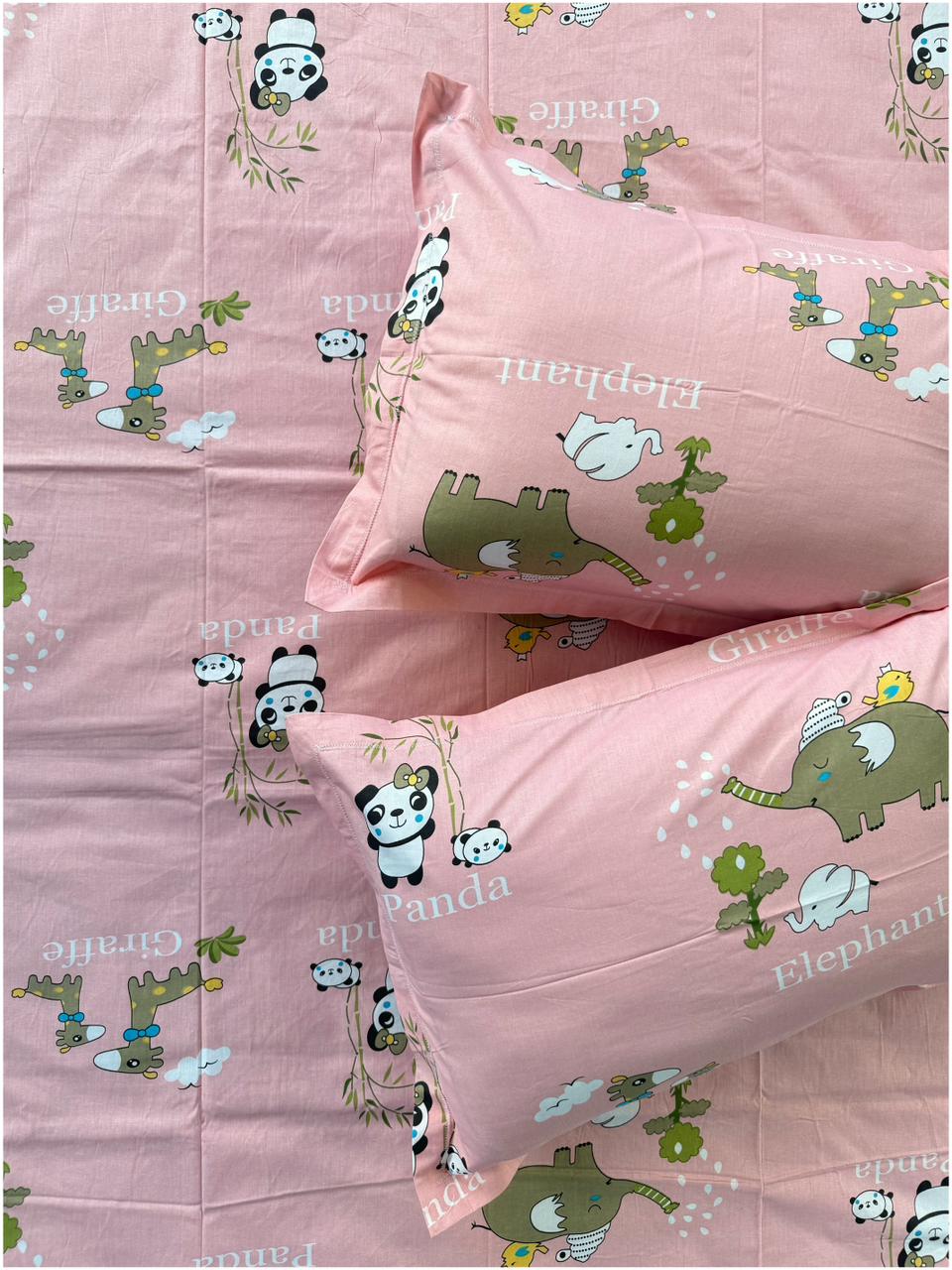 Zoo Pink Jungle – Kids Safari Fun Bed Sheet Set 180 TC