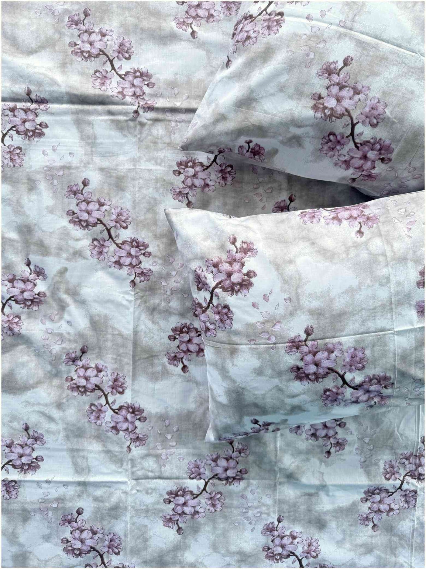 Wine Blossom Floral – Luxe Cotton Bed Sheet Set 180 TC