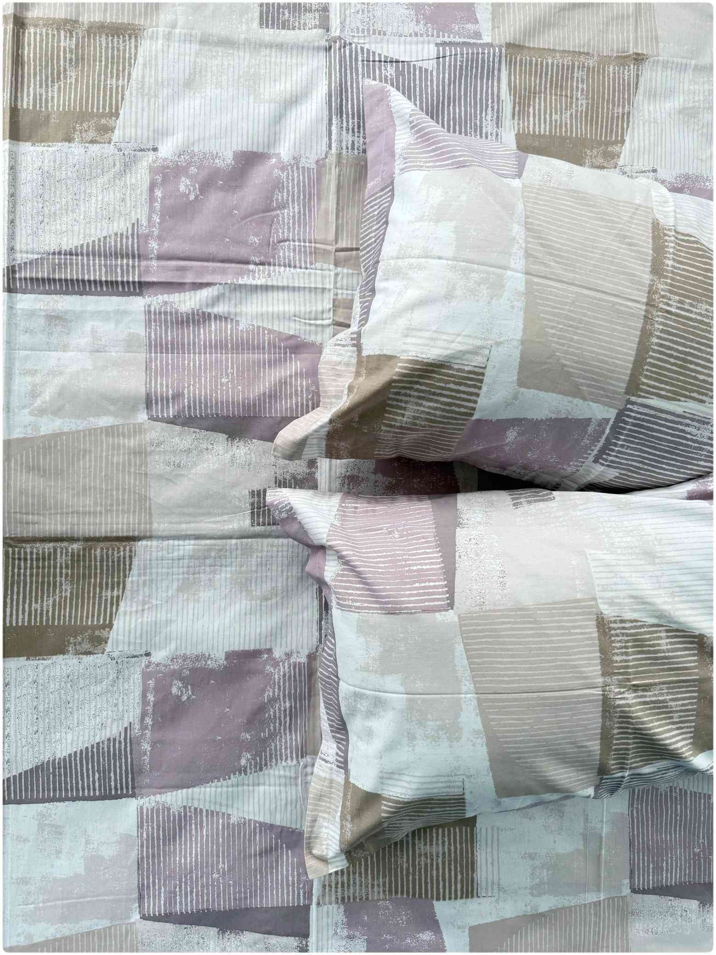 Artistic Brush Mauve – 300 TC Premium Luxe Bed Sheet Set