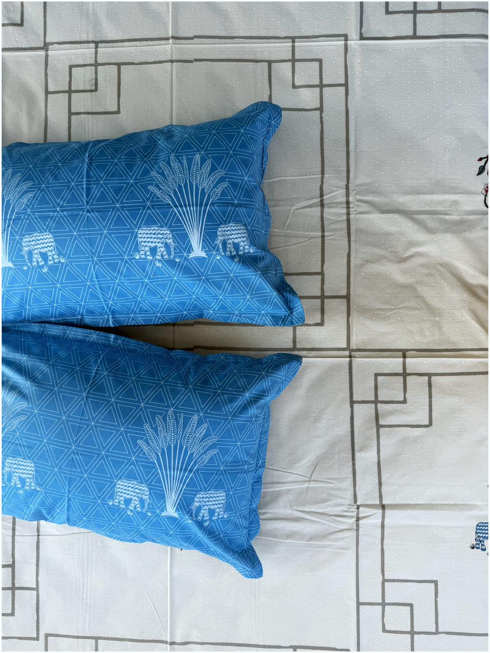 Decaso Ethnic - Light Grey & Blue