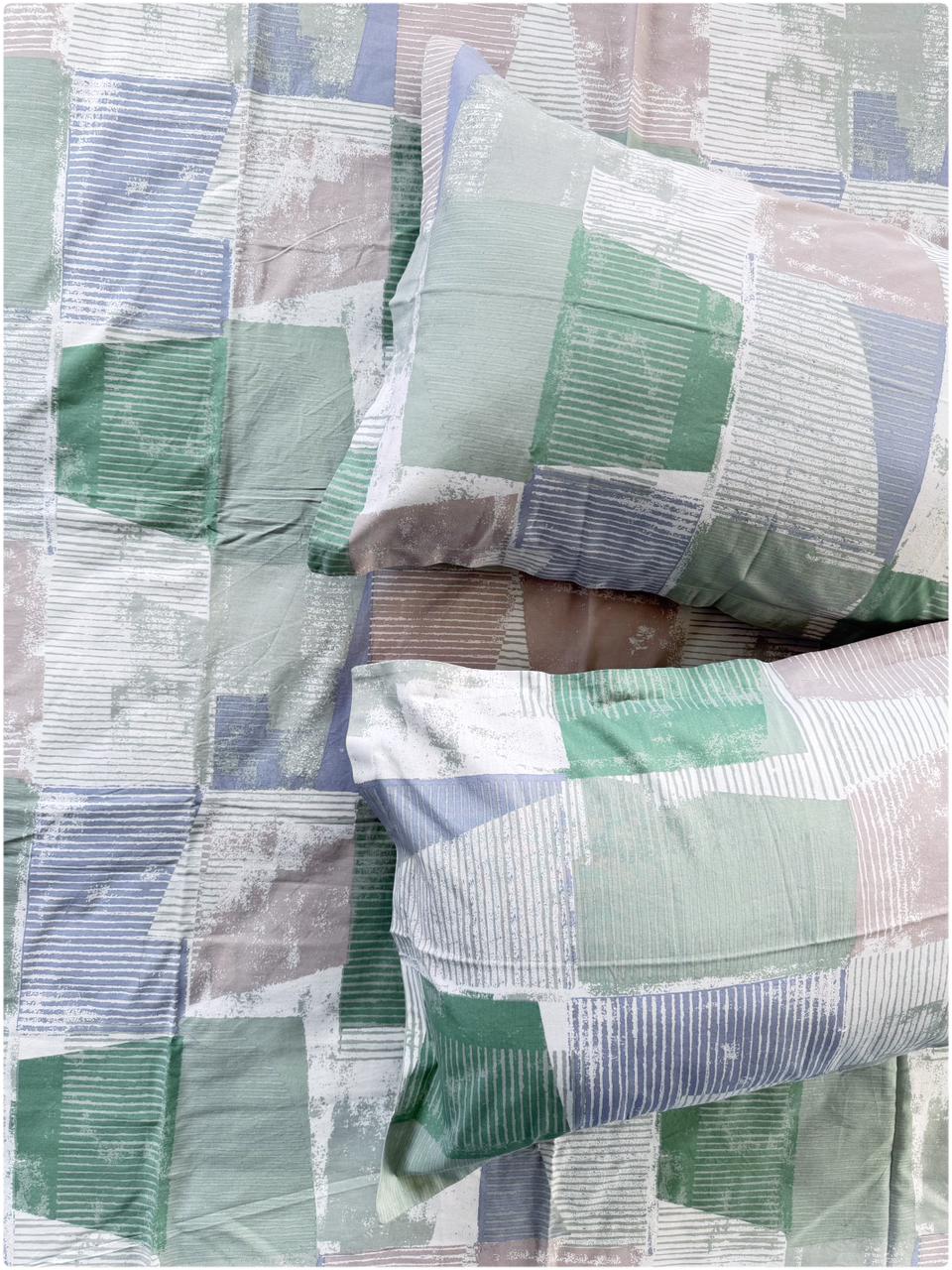Artistic Brush Sea Green – Premium Bed Sheet Set 300 TC