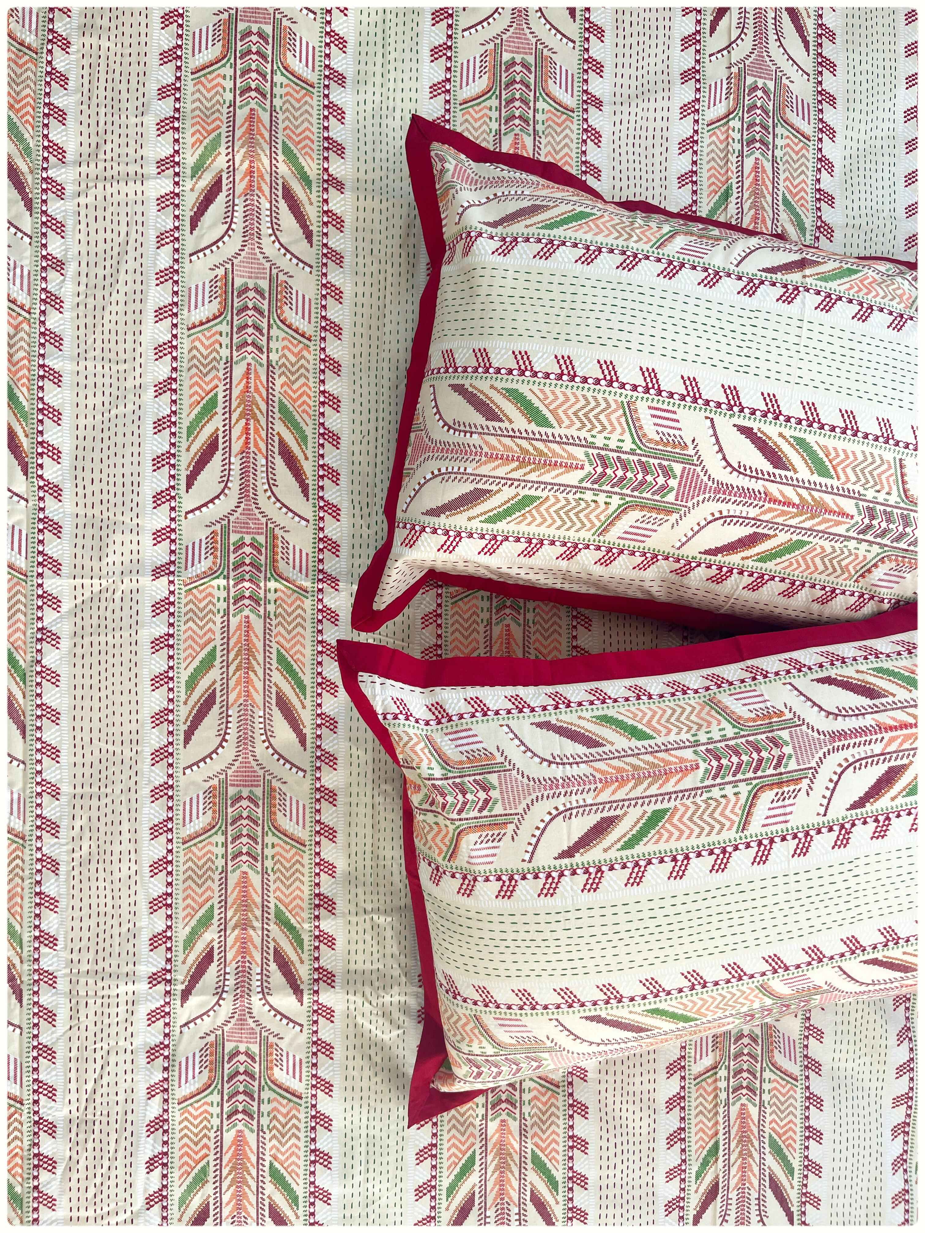 Decaso Embroidery Print - Red