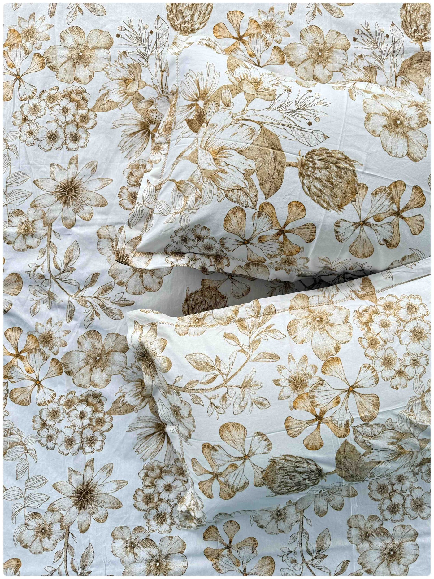 Sunshine Yellow Floral – 180 TC Luxe Bed Sheet