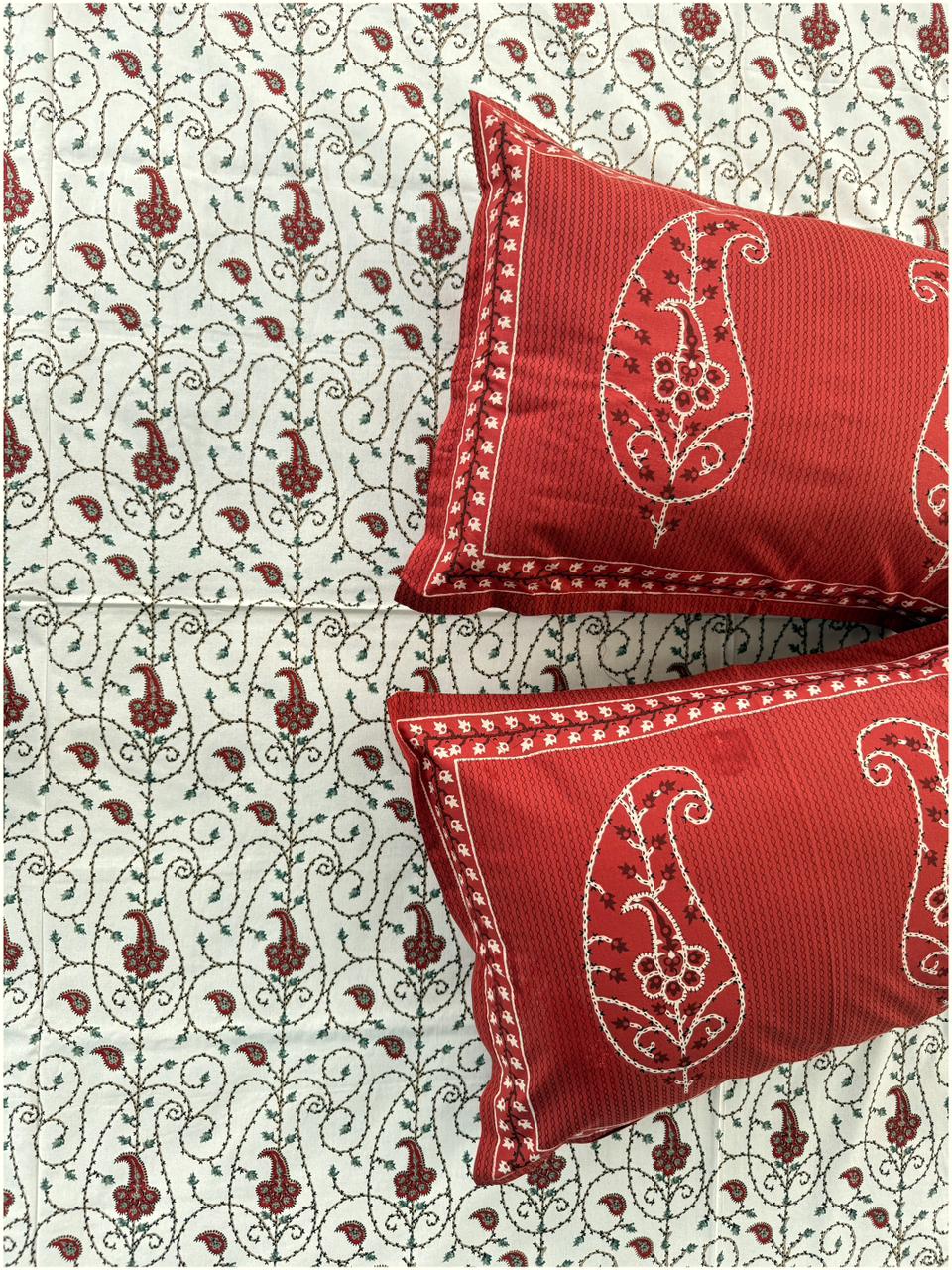 Rustic Rust Ethnic – 150 TC Luxury Cotton Bed Cover