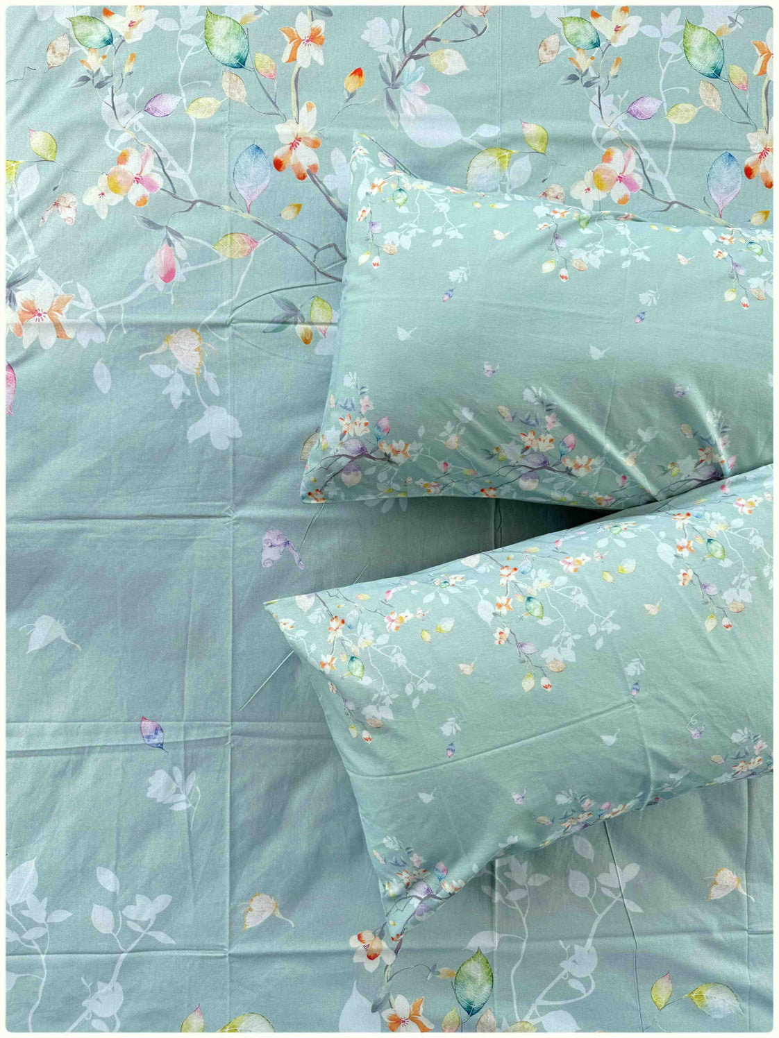 Digital Mint Fresh – Premium Cotton Bed Sheet Set 300 TC