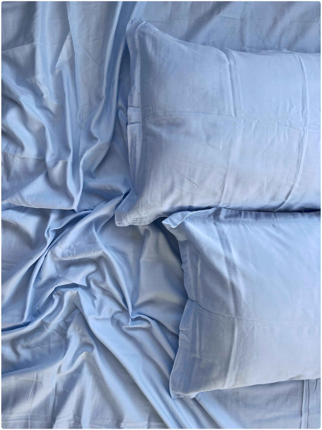 Solid Sky Blue – 100% Cotton Bed Sheet 300 TC