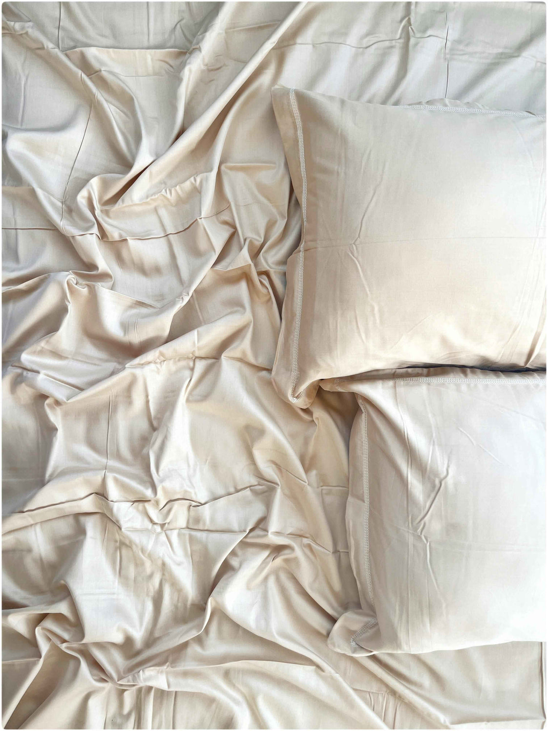 Solid Classic Ivory – 300 TC Luxe Cotton Bed Sheet Set