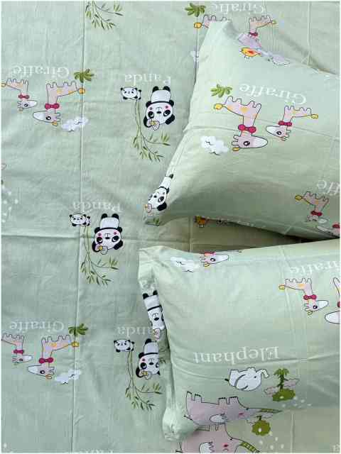 Zoo Mint Adventure – Kids Jungle Play Bed Sheet Set 180 TC