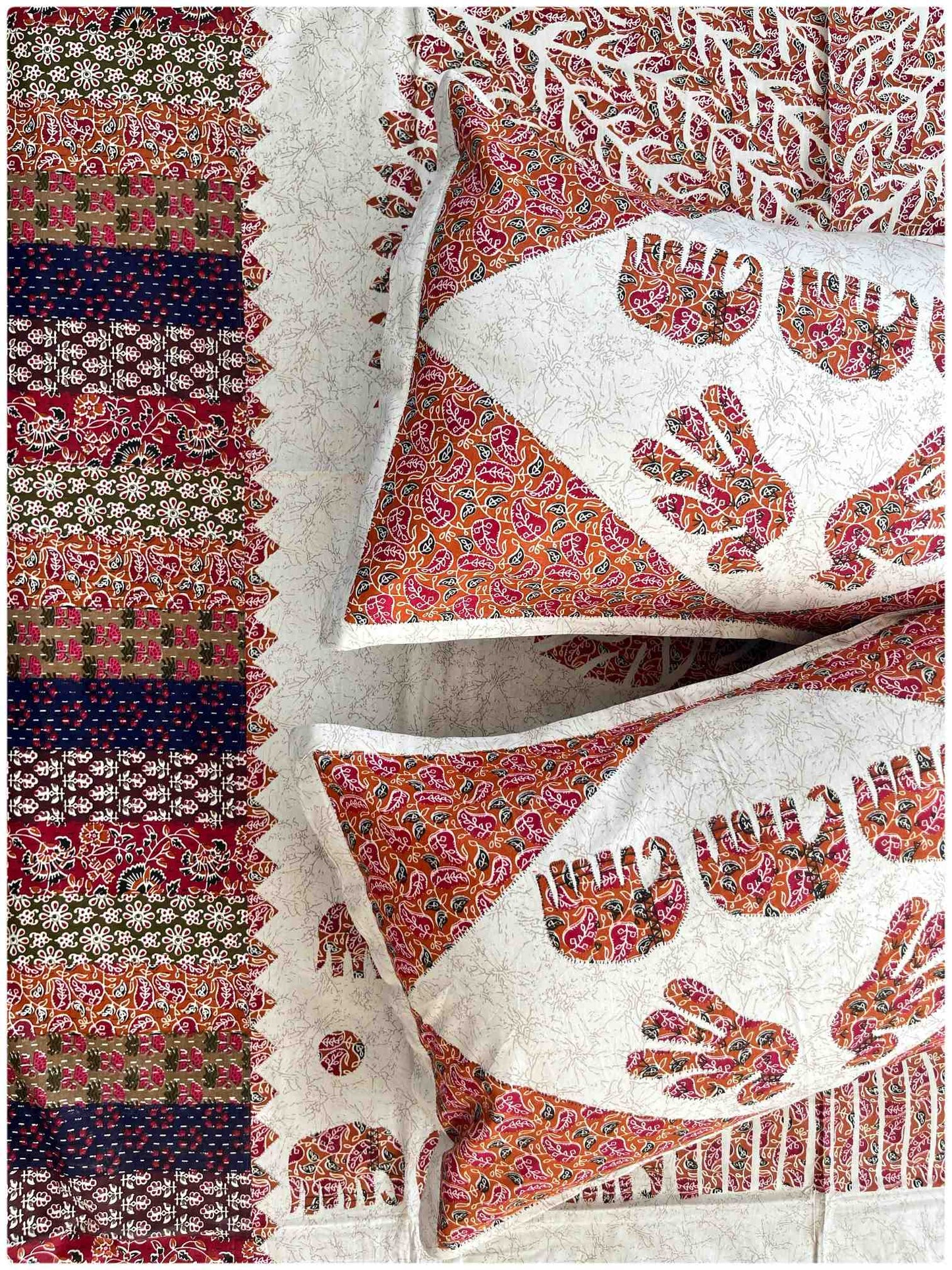 Decaso Ethnic - Orange & Maroon