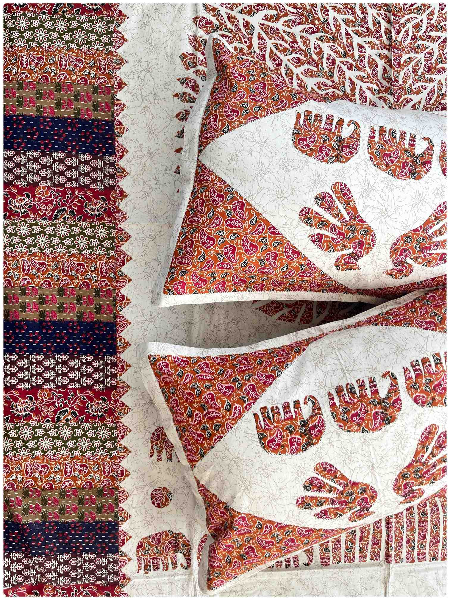 Decaso Ethnic - Orange & Maroon