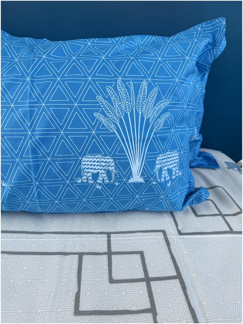 Decaso Ethnic - Light Grey & Blue