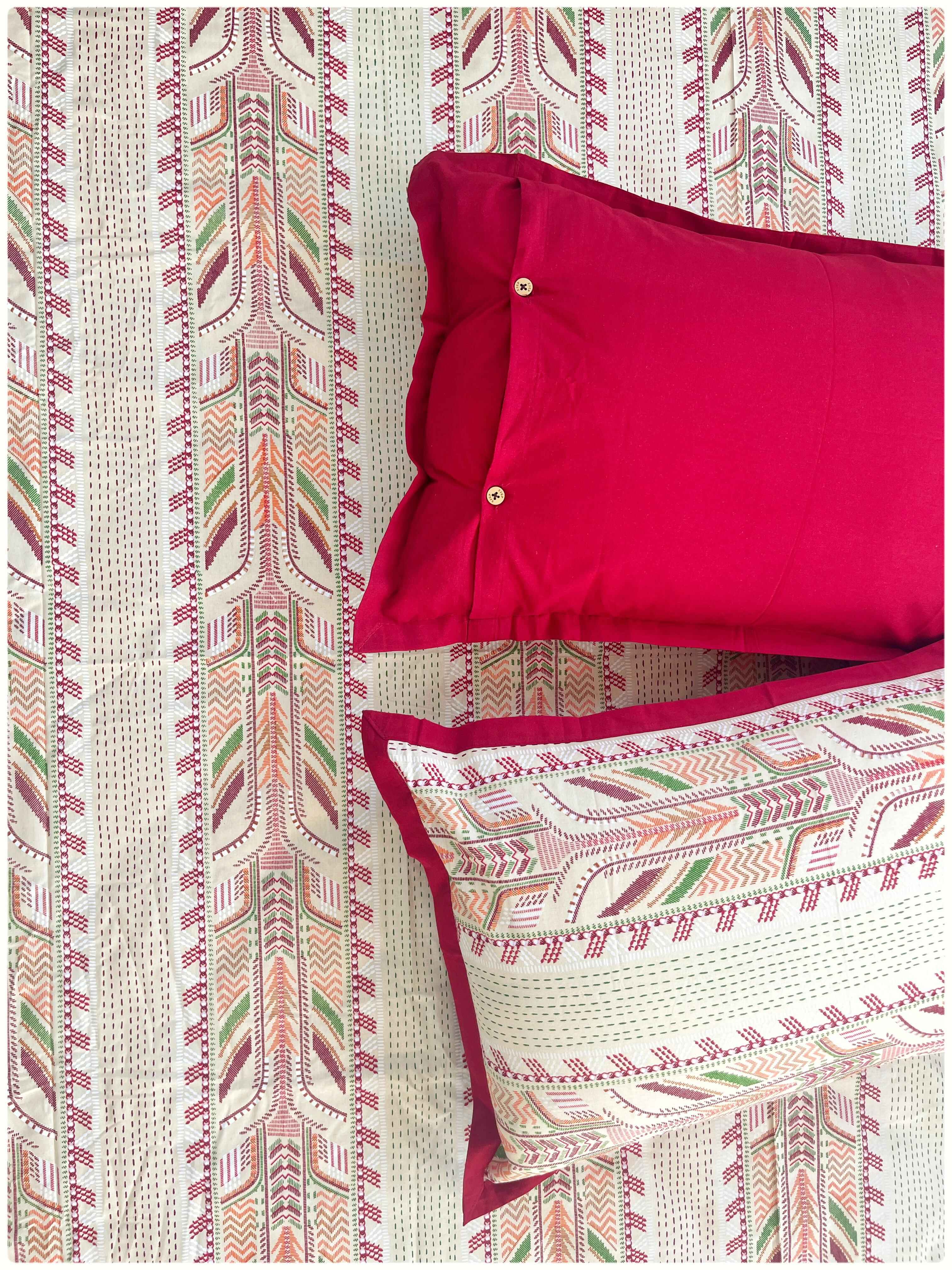 Decaso Embroidery Print - Red