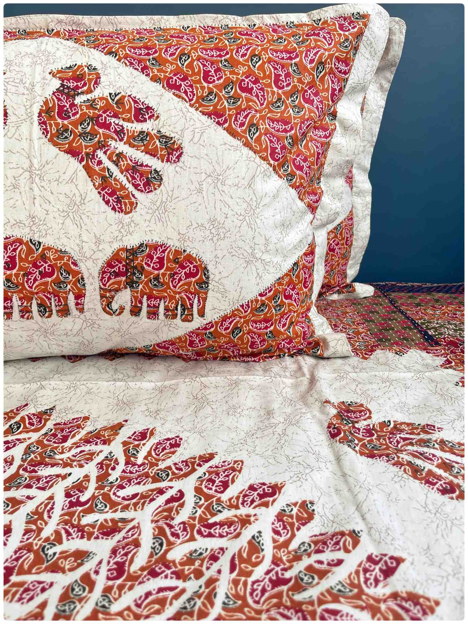 Decaso Ethnic - Orange & Maroon