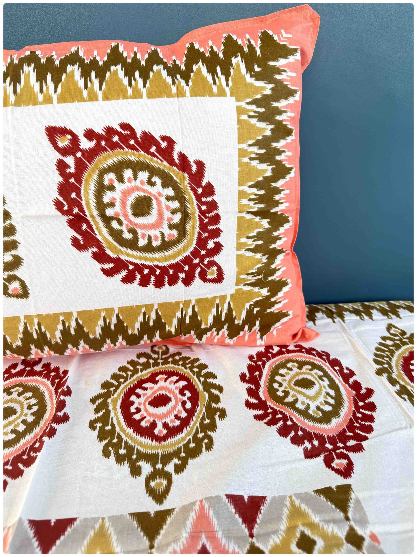 Decaso Ethnic - Peach & Olive