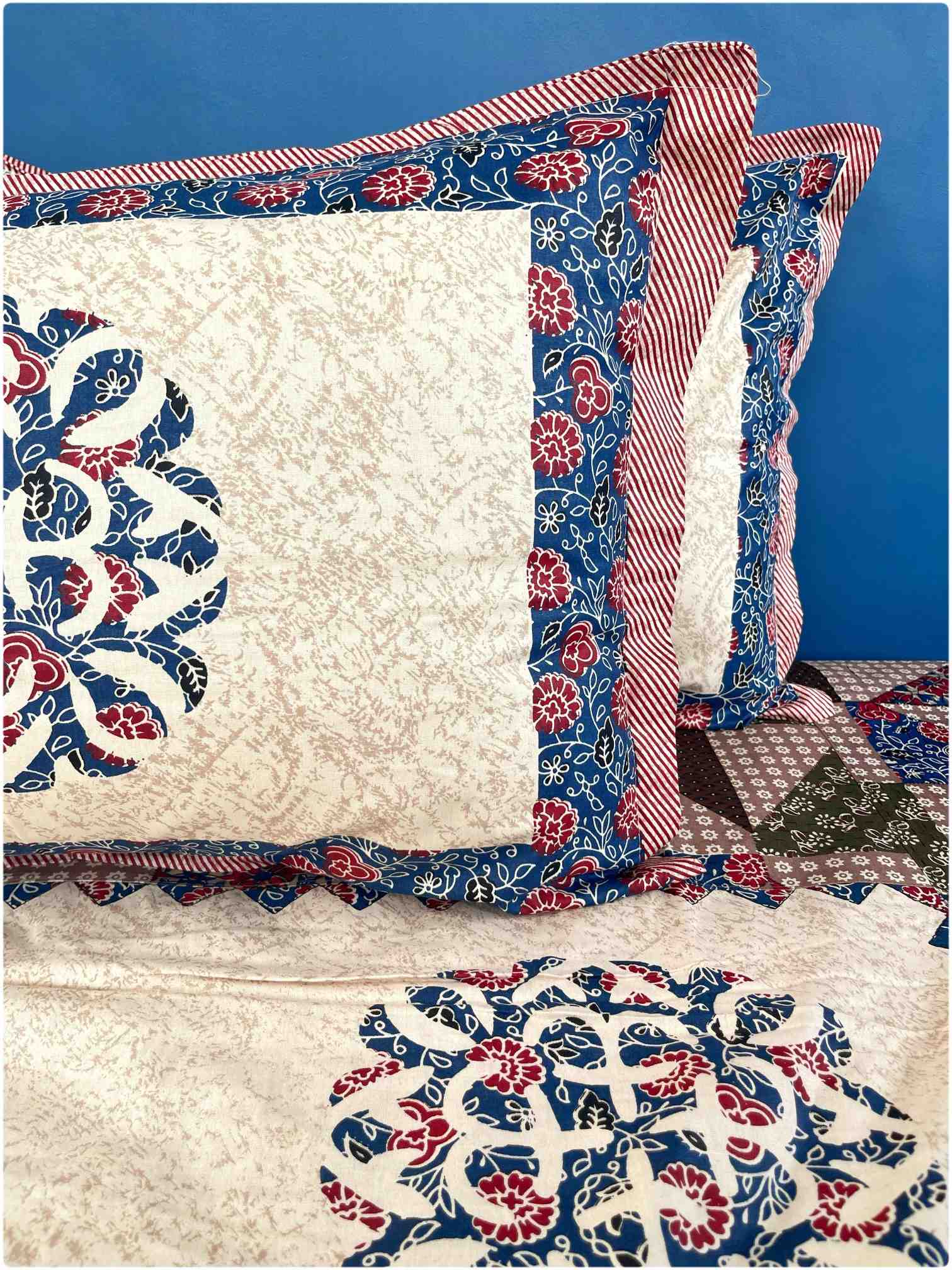 Decaso Ethnic - Indigo & Maroon