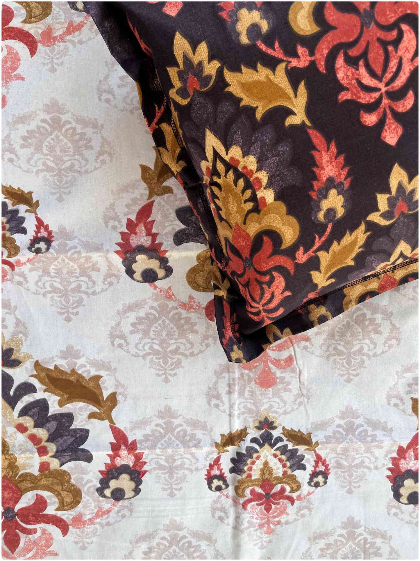 Jaipur Ivy Plum – 100% Cotton Bed Sheet 120 TC