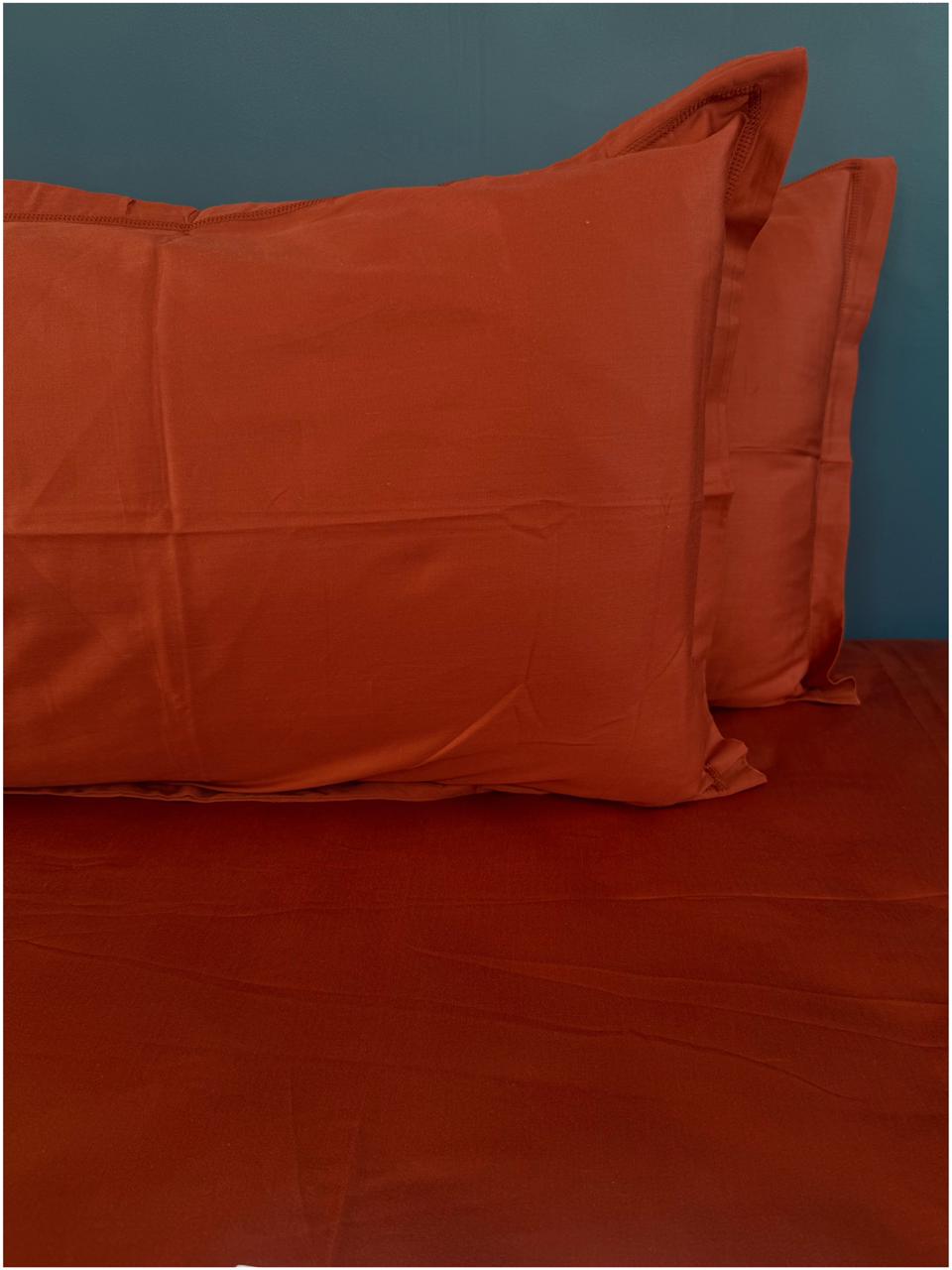 Decaso Solids Bedsheets - Burnt Orange
