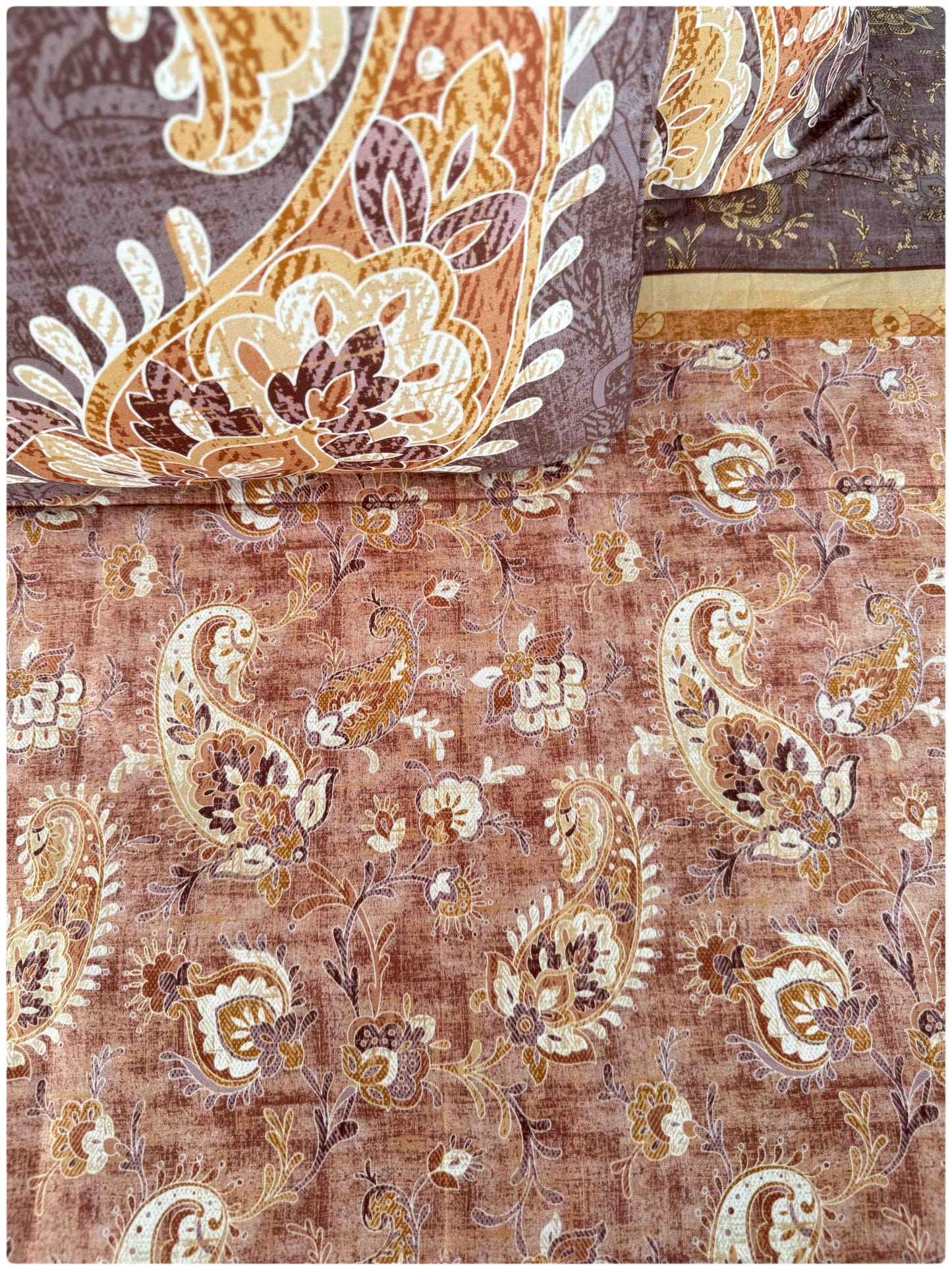 Decaso Paisley - Peach & Purple