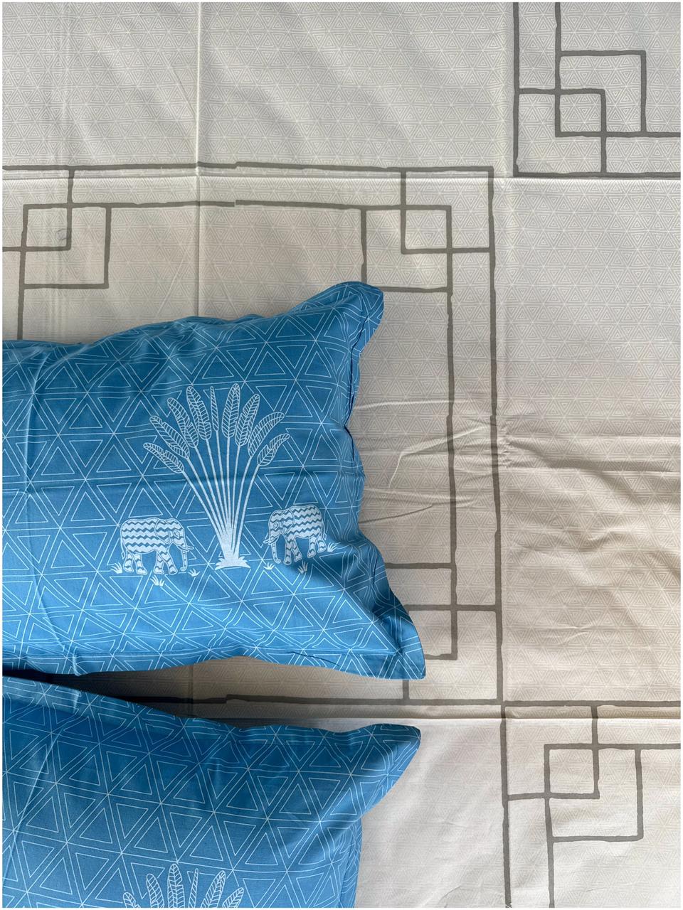 Decaso Ethnic - Cream & Blue