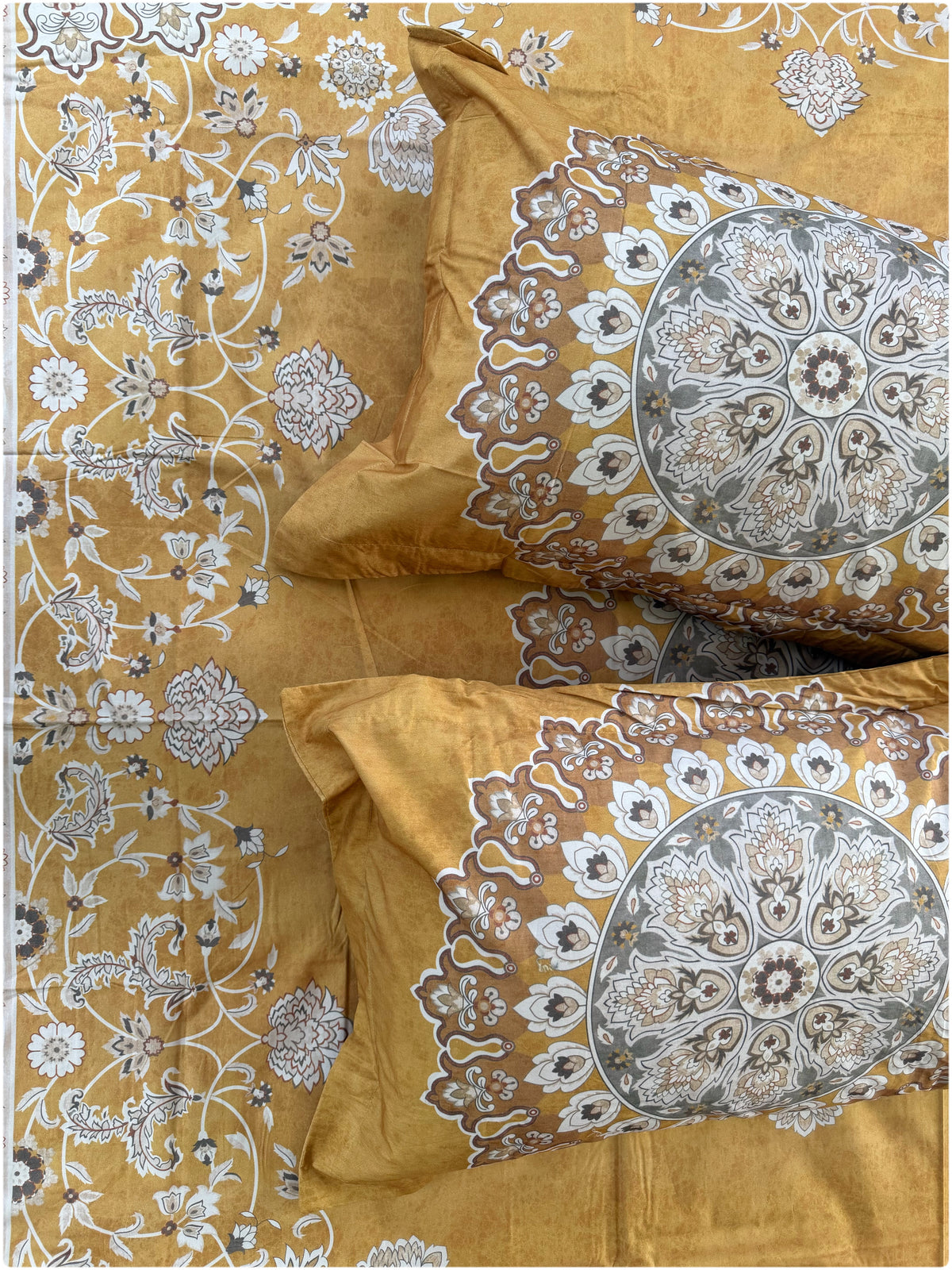 Mustard Ethnic Bedsheet