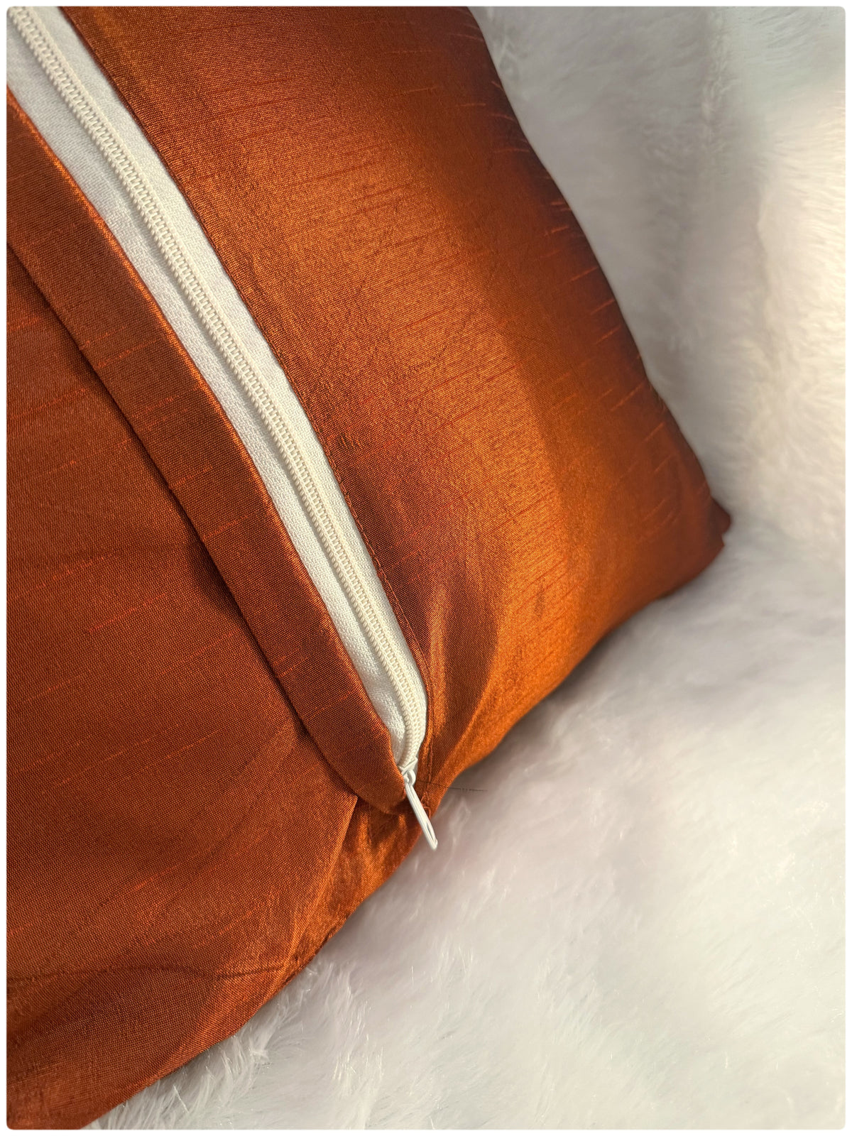 Burnt Orange Festive Cushion Cover