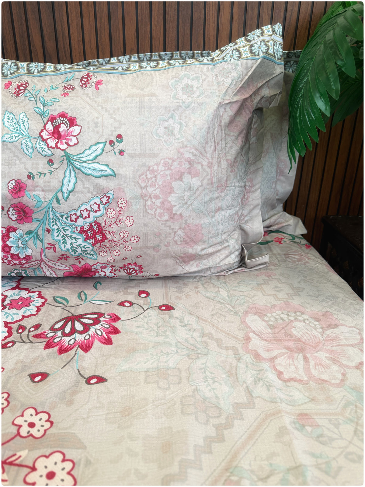 Sandstone Floral Super King Bedsheet